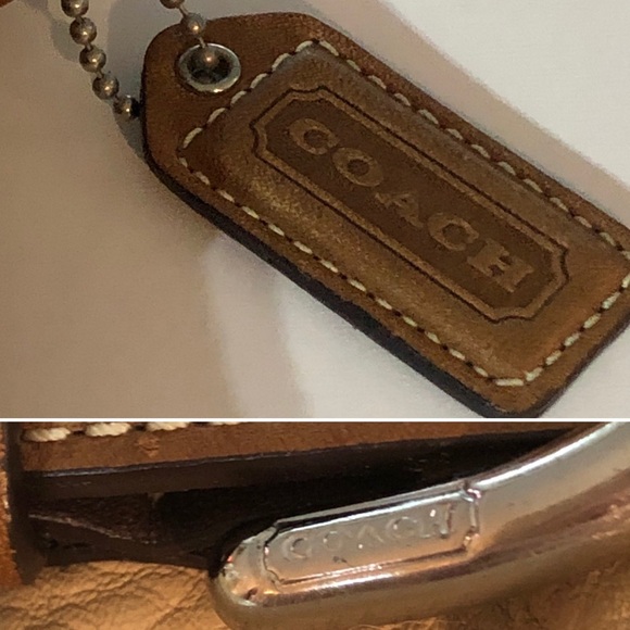 COACH Elegant Tan and Brown Trim Leather Shoulder-bag MO5S-3771 - Picture 10 of 15